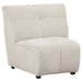 Charlotte Upholstered Curved Armless Chair Ivory - California Furniture (Coachella, CA)