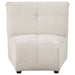 Charlotte Upholstered Curved Armless Chair Ivory - California Furniture (Coachella, CA)