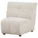 Charlotte Upholstered Curved Armless Chair Ivory - California Furniture (Coachella, CA)