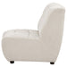 Charlotte Upholstered Curved Armless Chair Ivory - California Furniture (Coachella, CA)