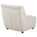 Charlotte Upholstered Curved Armless Chair Ivory - California Furniture (Coachella, CA)