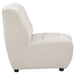 Charlotte Upholstered Curved Armless Chair Ivory - California Furniture (Coachella, CA)