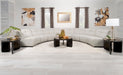 Charlotte Upholstered Curved Armless Chair Ivory - California Furniture (Coachella, CA)
