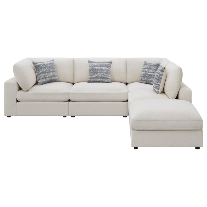 Serene 5-piece Upholstered Modular Sectional Sofa Beige - California Furniture (Coachella, CA)