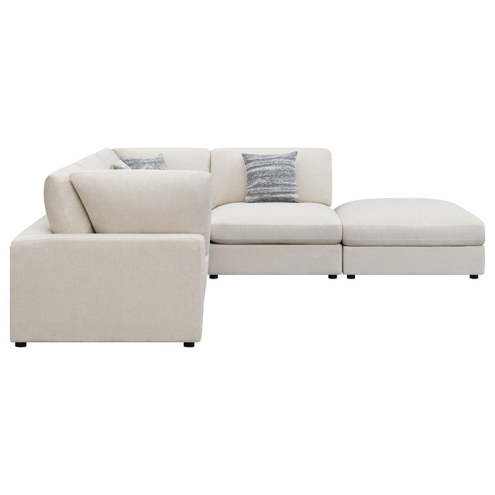 Serene 5-piece Upholstered Modular Sectional Sofa Beige - California Furniture (Coachella, CA)