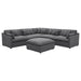 Hobson 6-piece Upholstered Modular Sectional Sofa Charcoal - California Furniture (Coachella, CA)