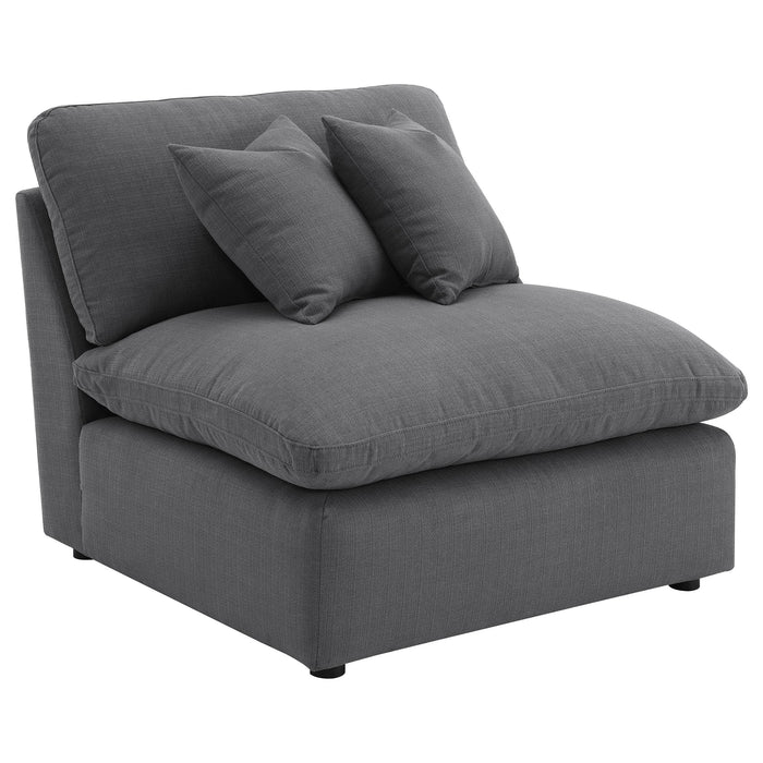 Hobson 6-piece Upholstered Modular Sectional Sofa Charcoal - California Furniture (Coachella, CA)
