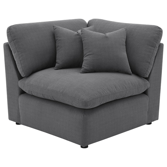 Hobson 6-piece Upholstered Modular Sectional Sofa Charcoal - California Furniture (Coachella, CA)