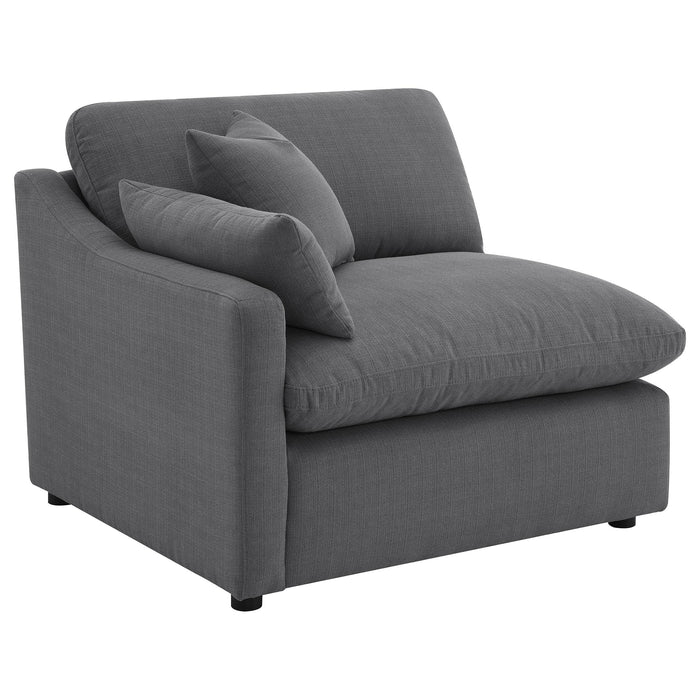 Hobson 6-piece Upholstered Modular Sectional Sofa Charcoal - California Furniture (Coachella, CA)