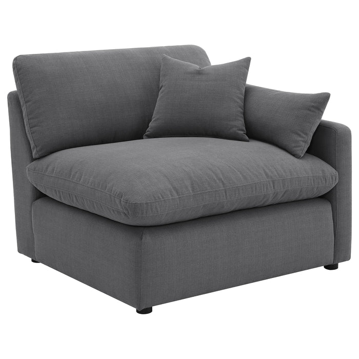 Hobson 6-piece Upholstered Modular Sectional Sofa Charcoal - California Furniture (Coachella, CA)