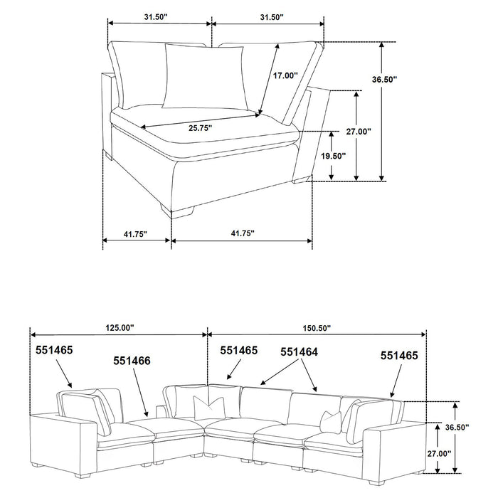 Lakeview Modular Sectionals Upholstered - California Furniture (Coachella, CA)