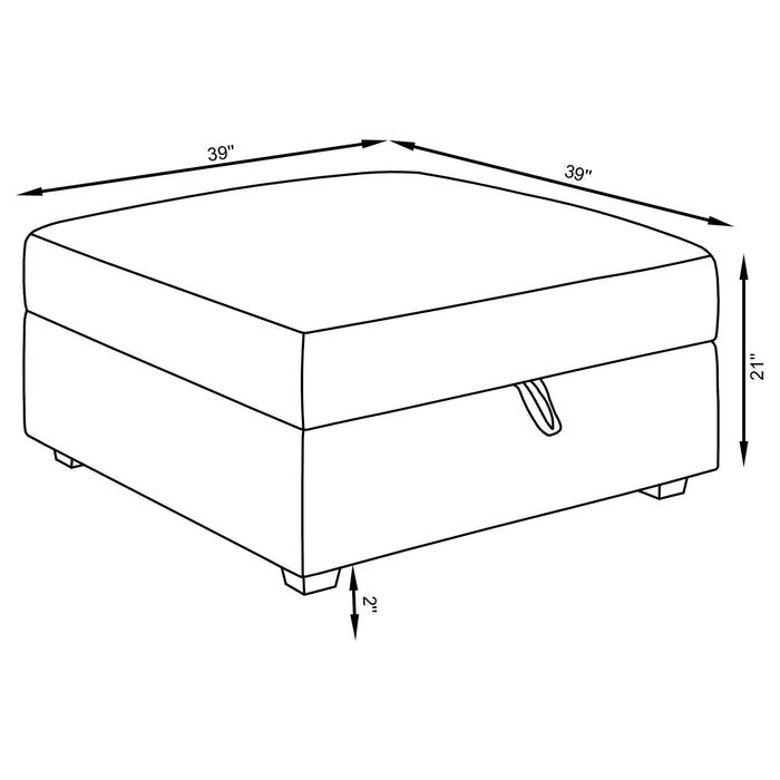 Cambria Storage Ottoman - California Furniture (Coachella, CA)