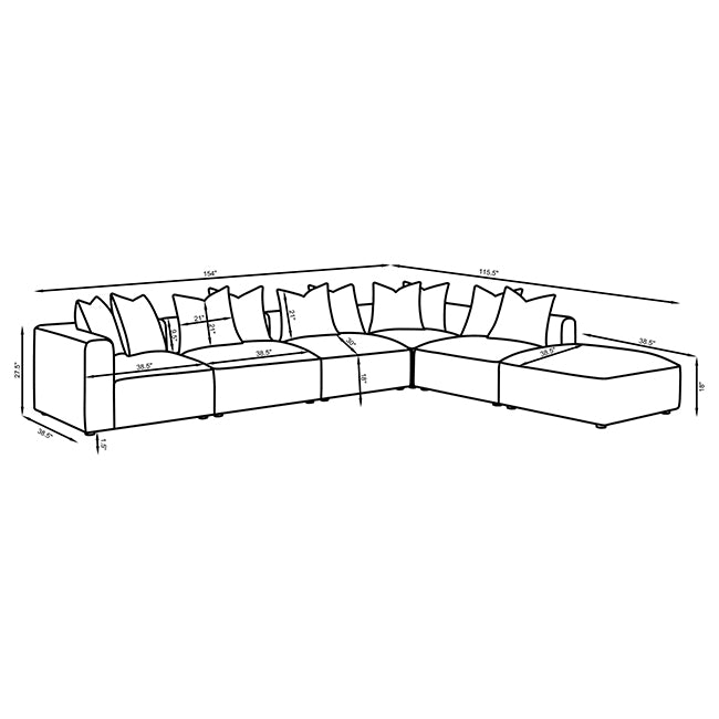 Jennifer Modular Sectional Sofa - California Furniture (Coachella, CA)