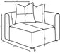 Jennifer Upholstered Corner Chair - California Furniture (Coachella, CA)