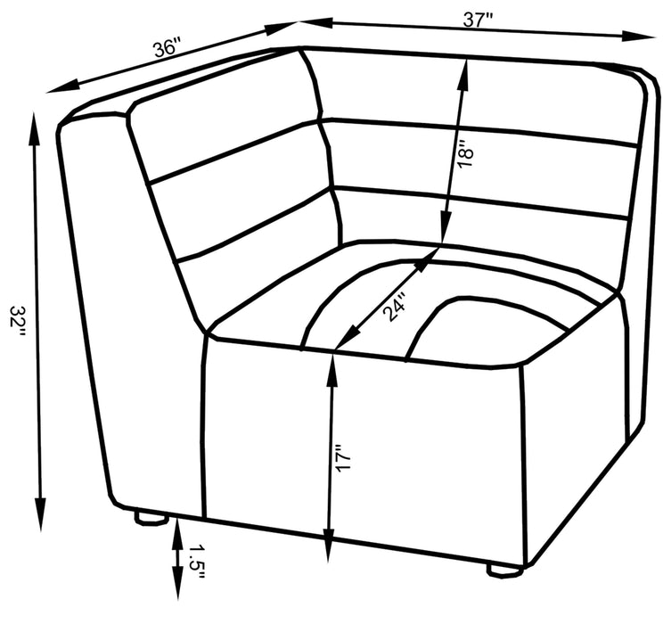 Sunny Upholstered Corner Chair - California Furniture (Coachella, CA)