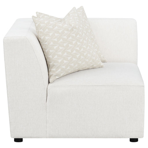 Freddie Upholstered Corner Chair Pearl - California Furniture (Coachella, CA)