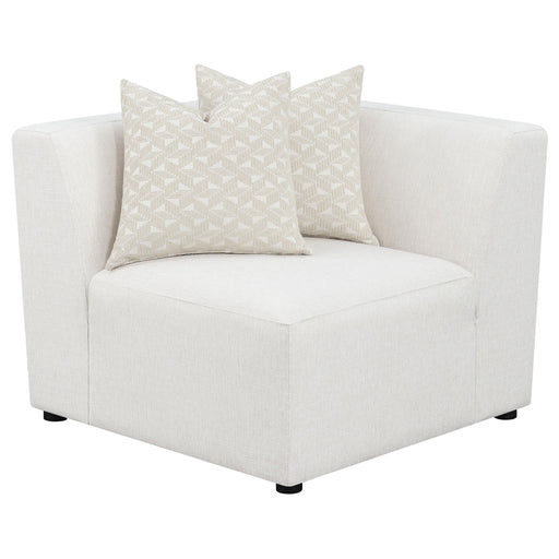 Freddie Upholstered Corner Chair Pearl - California Furniture (Coachella, CA)