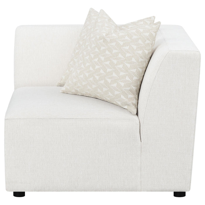 Freddie Upholstered Corner Chair Pearl - California Furniture (Coachella, CA)