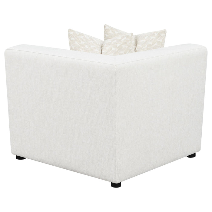 Freddie Upholstered Corner Chair Pearl - California Furniture (Coachella, CA)