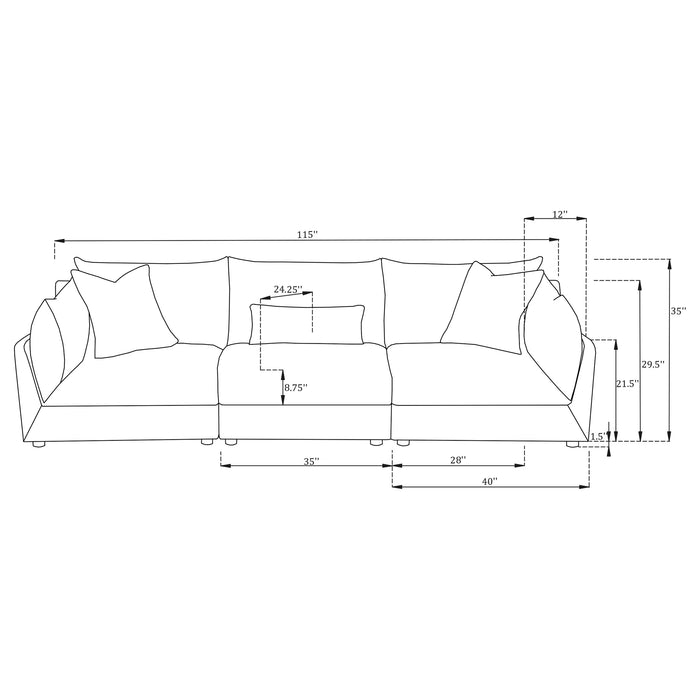 Sasha Stationary Sofas - California Furniture (Coachella, CA)
