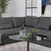 Sasha Upholstered Corner Chair Barely Black - California Furniture (Coachella, CA)