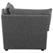 Sasha Upholstered Corner Chair Barely Black - California Furniture (Coachella, CA)