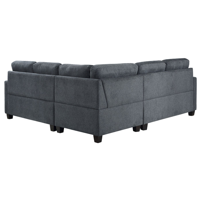 Georgina 5 Pc Stationary Sectionals Grey - California Furniture (Coachella, CA)