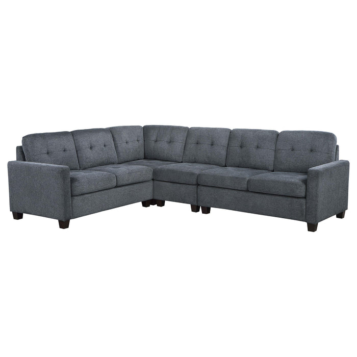 Georgina 4-piece Upholstered Modular Sectional Sofa Beige - California Furniture (Coachella, CA)