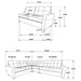 Georgina Sectional Loveseat - California Furniture (Coachella, CA)