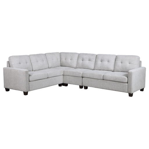 Georgina 4-piece Upholstered Modular Sectional Sofa Beige - California Furniture (Coachella, CA)