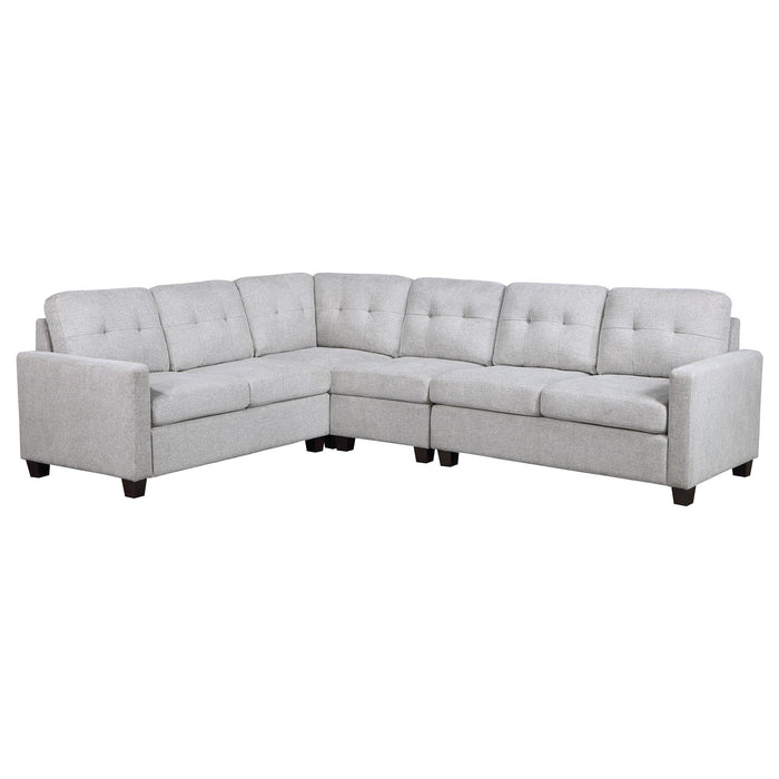 Georgina 4-piece Upholstered Modular Sectional Sofa Beige - California Furniture (Coachella, CA)