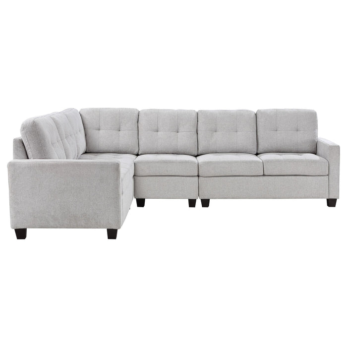 Georgina 4-piece Upholstered Modular Sectional Sofa Beige - California Furniture (Coachella, CA)