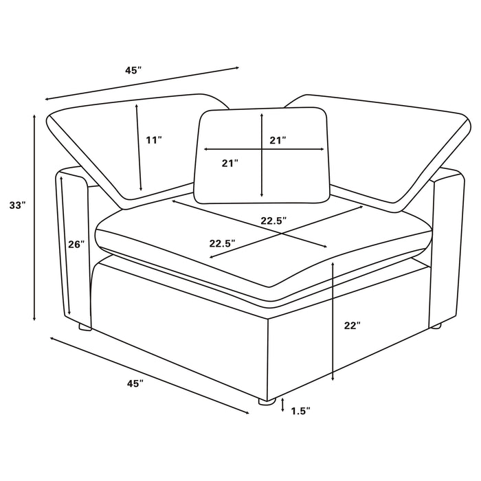 Raleigh Modular Sectionals Grey - California Furniture (Coachella, CA)
