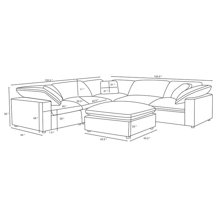 Raleigh Modular Sectionals Upholstered - California Furniture (Coachella, CA)