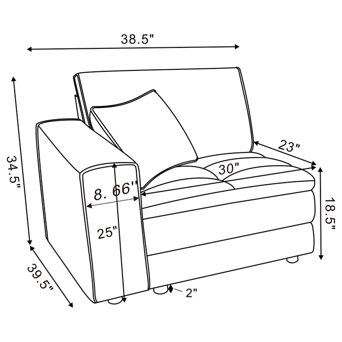 Atlantic Side Chair Sectionals - California Furniture (Coachella, CA)