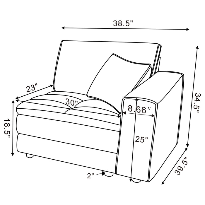 Atlantic Side Chair Sectionals - California Furniture (Coachella, CA)