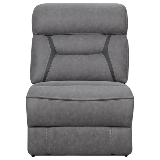 Higgins Upholstered Armless Chair Grey - California Furniture (Coachella, CA)