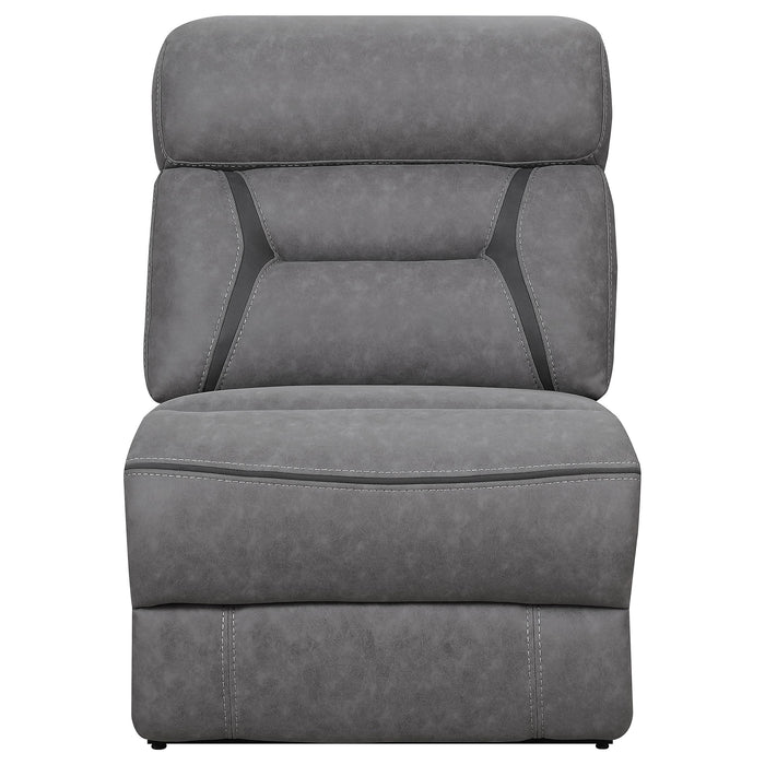 Higgins Upholstered Armless Chair Grey - California Furniture (Coachella, CA)