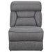 Higgins Upholstered Armless Chair Grey - California Furniture (Coachella, CA)
