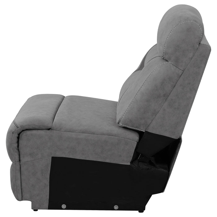 Higgins Upholstered Armless Chair Grey - California Furniture (Coachella, CA)