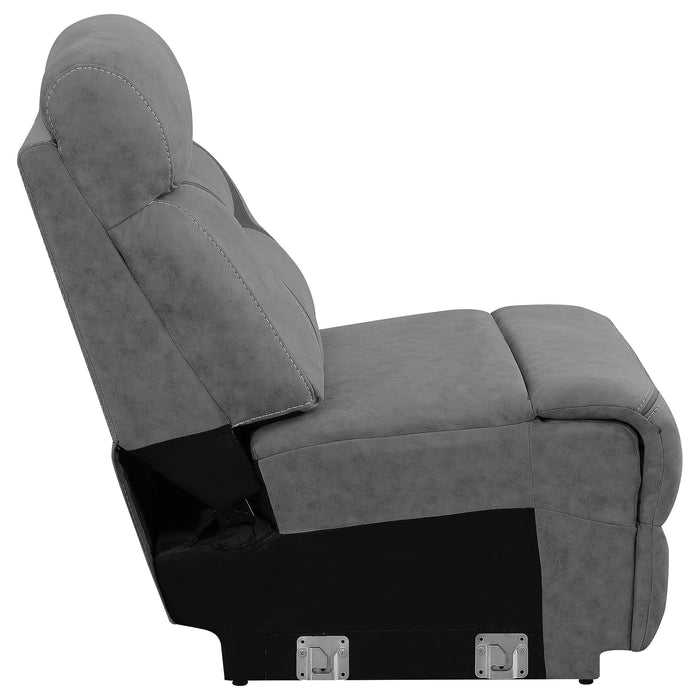 Higgins Upholstered Armless Chair Grey - California Furniture (Coachella, CA)