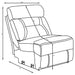 Higgins Upholstered Armless Chair Grey - California Furniture (Coachella, CA)