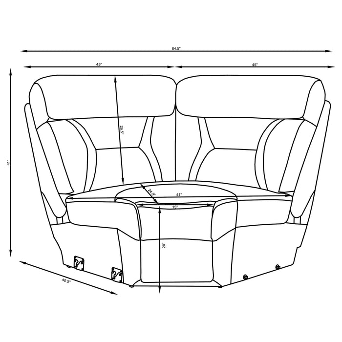 Higgins Reclining Sectionals Corner Chair - California Furniture (Coachella, CA)
