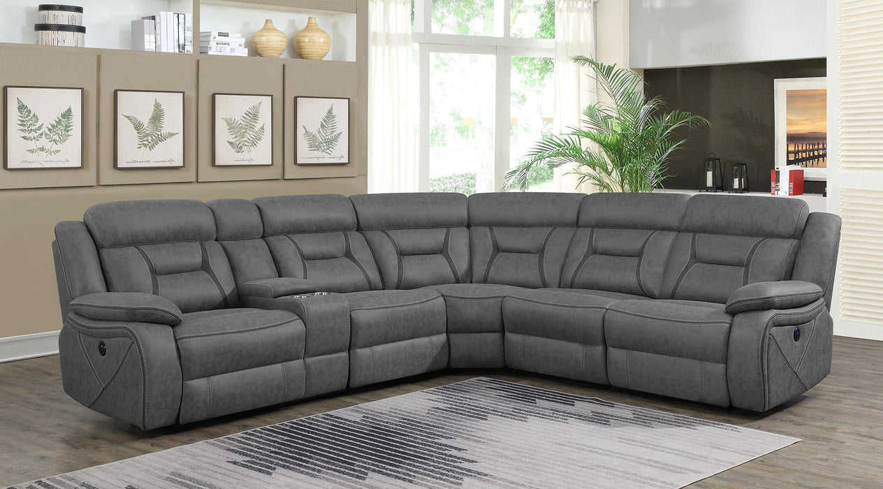 Higgins Upholstered Wedge Grey - California Furniture (Coachella, CA)