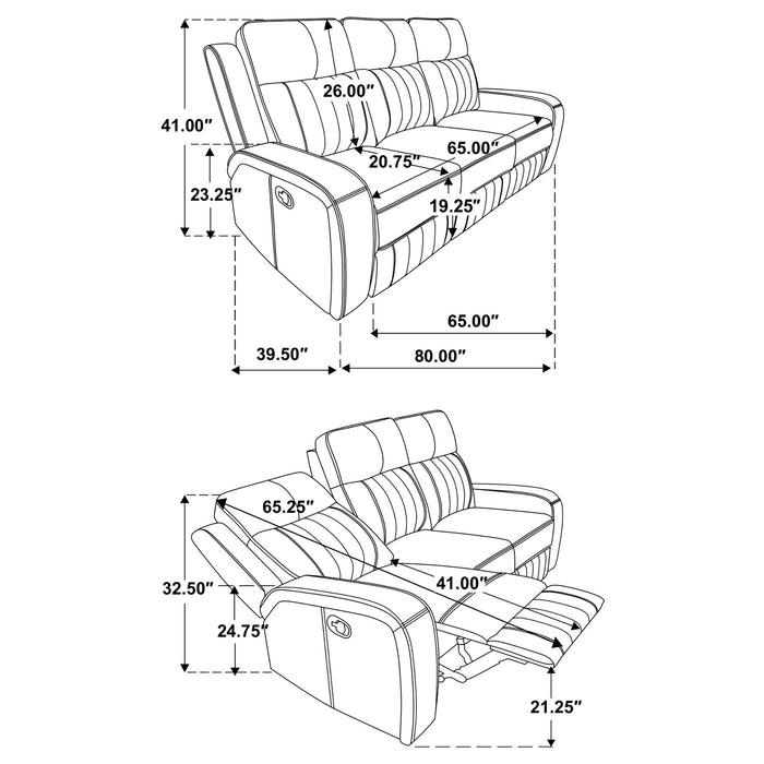 Raelynn Reclining Sofa Set - California Furniture (Coachella, CA)