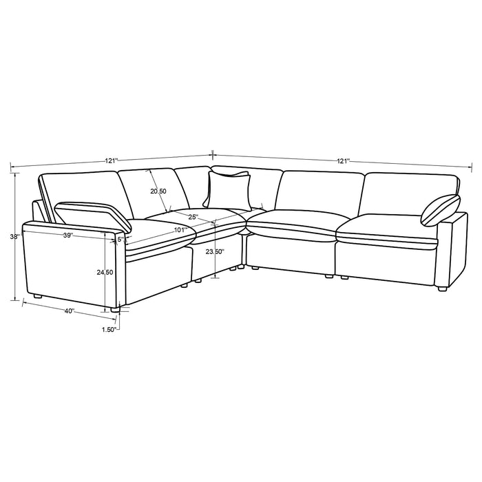 Collins Reclining Sectionals Upholstered - California Furniture (Coachella, CA)