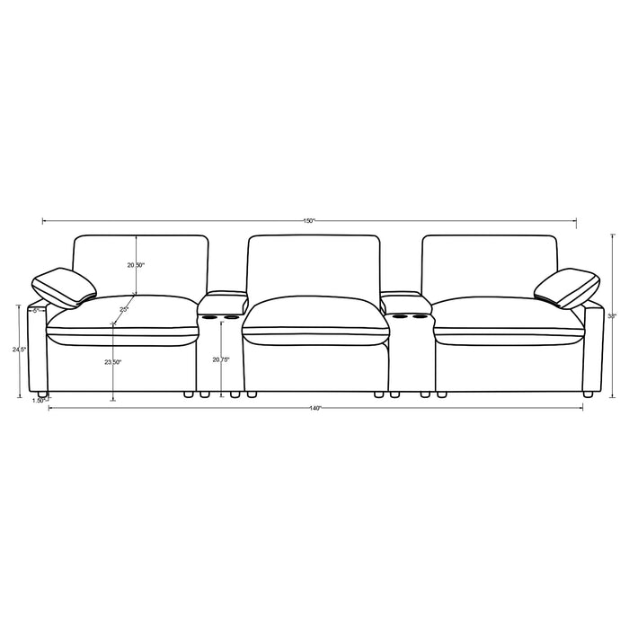 Collins Non Recling Sectionals - California Furniture (Coachella, CA)