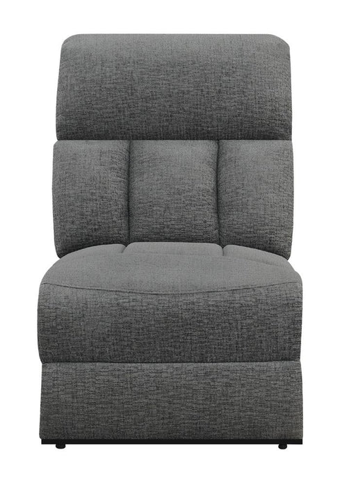 Bahrain Upholstered Armless Chair Charcoal - California Furniture (Coachella, CA)