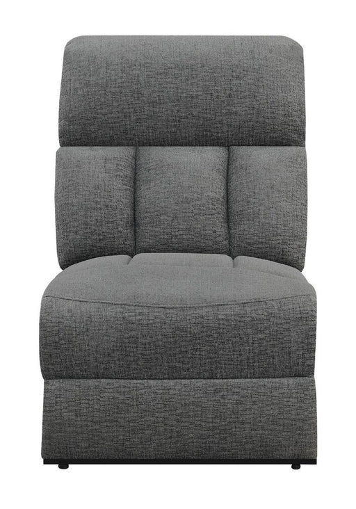 Bahrain Upholstered Armless Chair Charcoal - California Furniture (Coachella, CA)