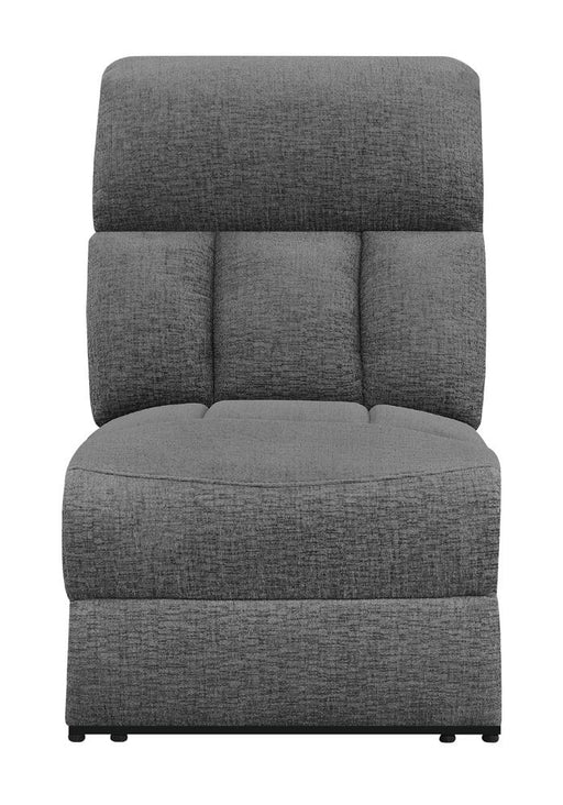 Bahrain Upholstered Armless Power Recliner Charcoal - California Furniture (Coachella, CA)